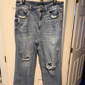 Judy Blue Distressed Blue Jeans